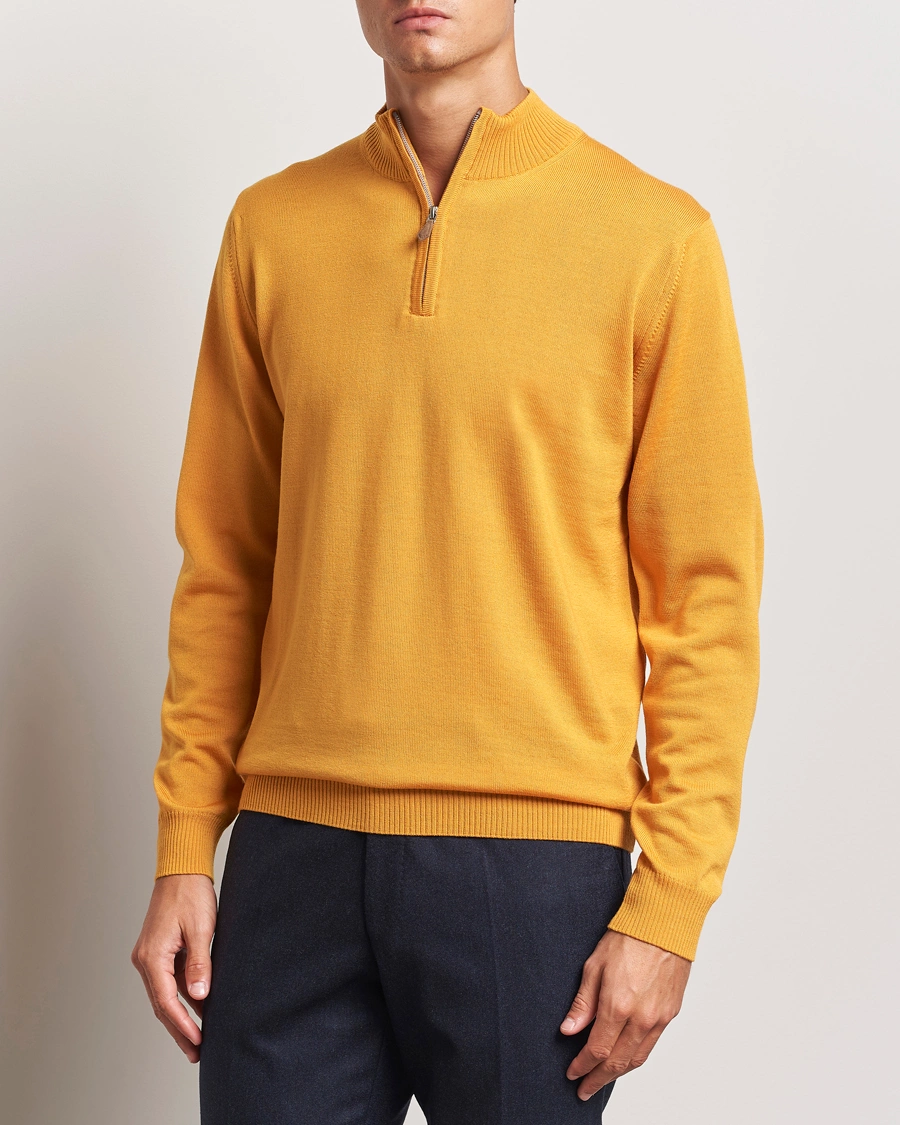 Mies |  | Stenströms | Merino Half Zip Yellow