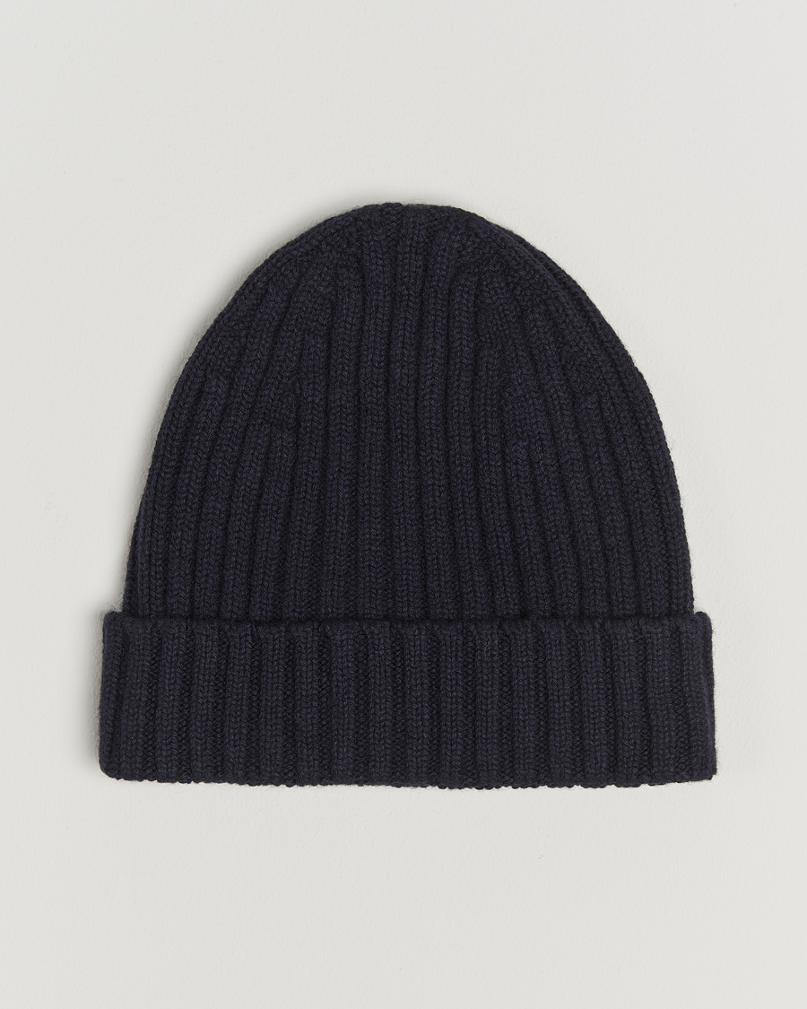 Mies | Pipot | Stenströms | Ribbed Cotton/Cashmere Hat Grey