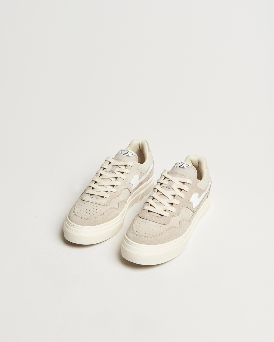 Mies |  | Stepney Workers Club | Pearl S-Strike Suede Sneaker Lt Grey/White