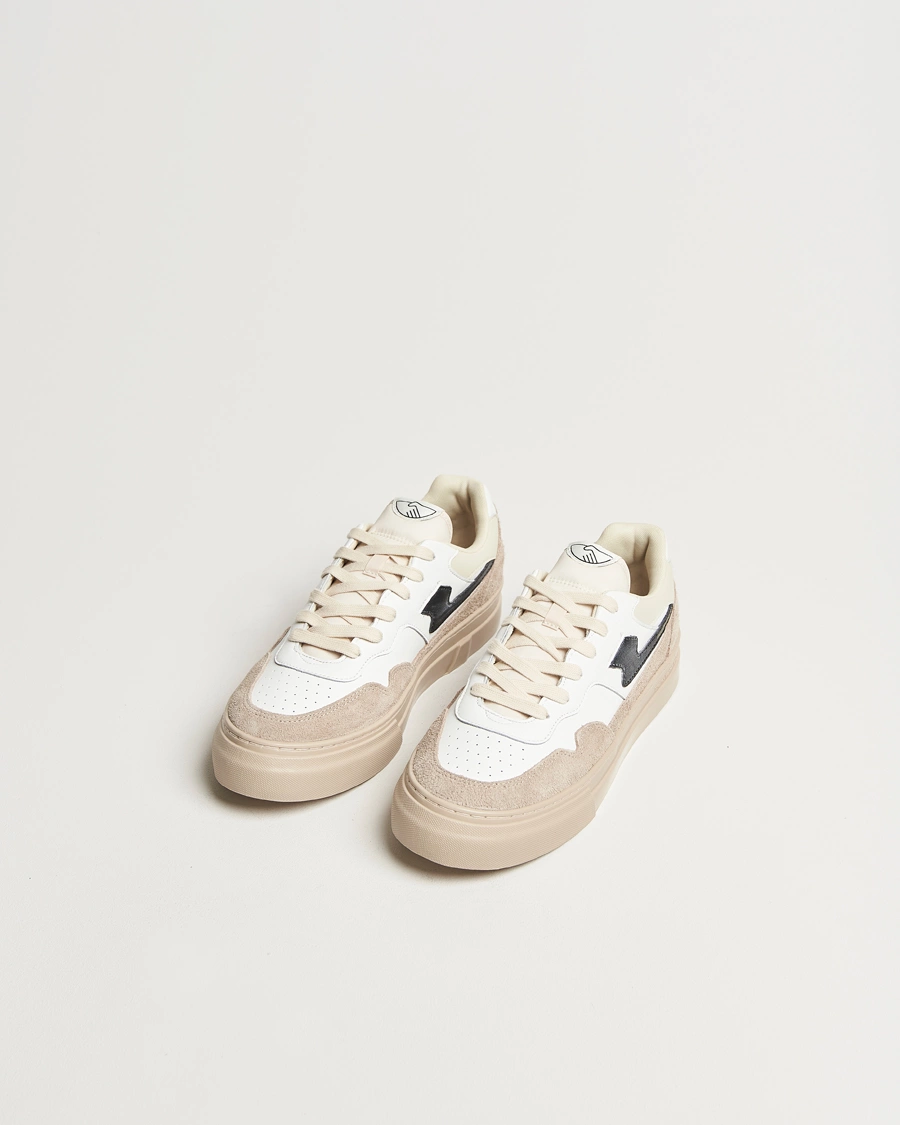 Mies |  | Stepney Workers Club | Pearl S-Strike Leather/Suede Sneaker Winter White