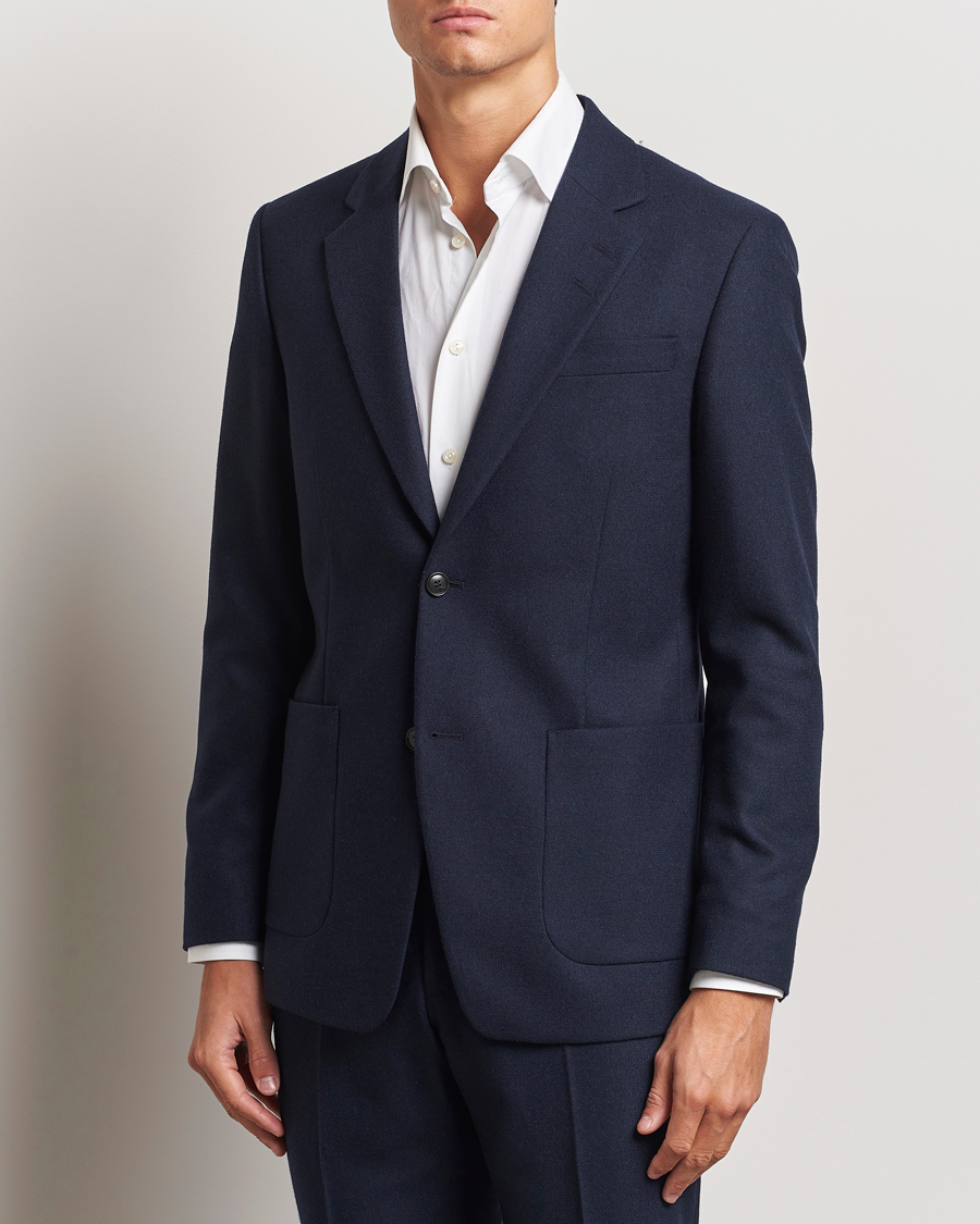 Mies |  | Tiger of Sweden | Justin Brushed Wool Blazer Sea Blue