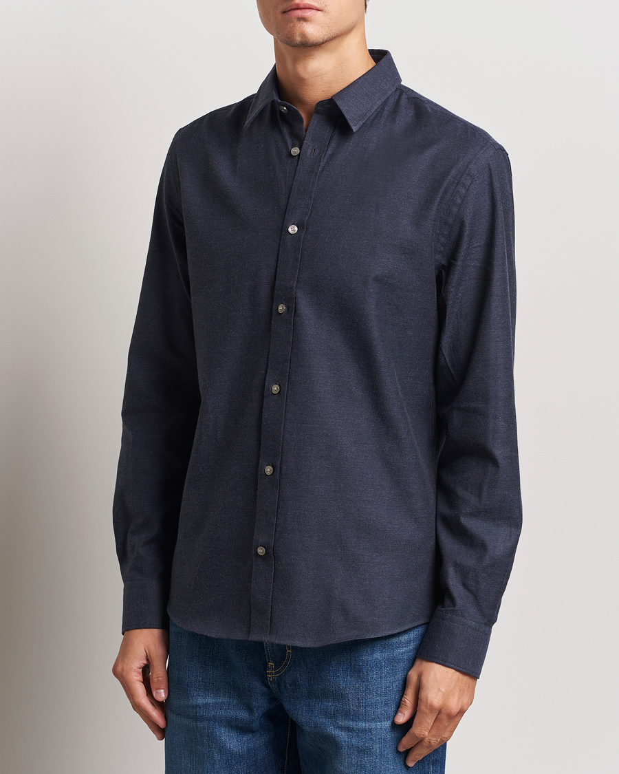 Mies |  | Tiger of Sweden | Spenser Brushed Twill Shirt Sea Blue