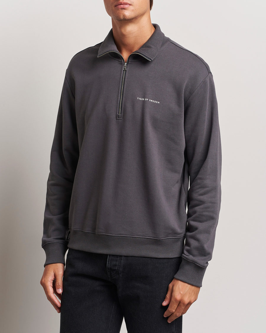 Mies |  | Tiger of Sweden | Marlon Half Zip Sweatshirt Charcoal