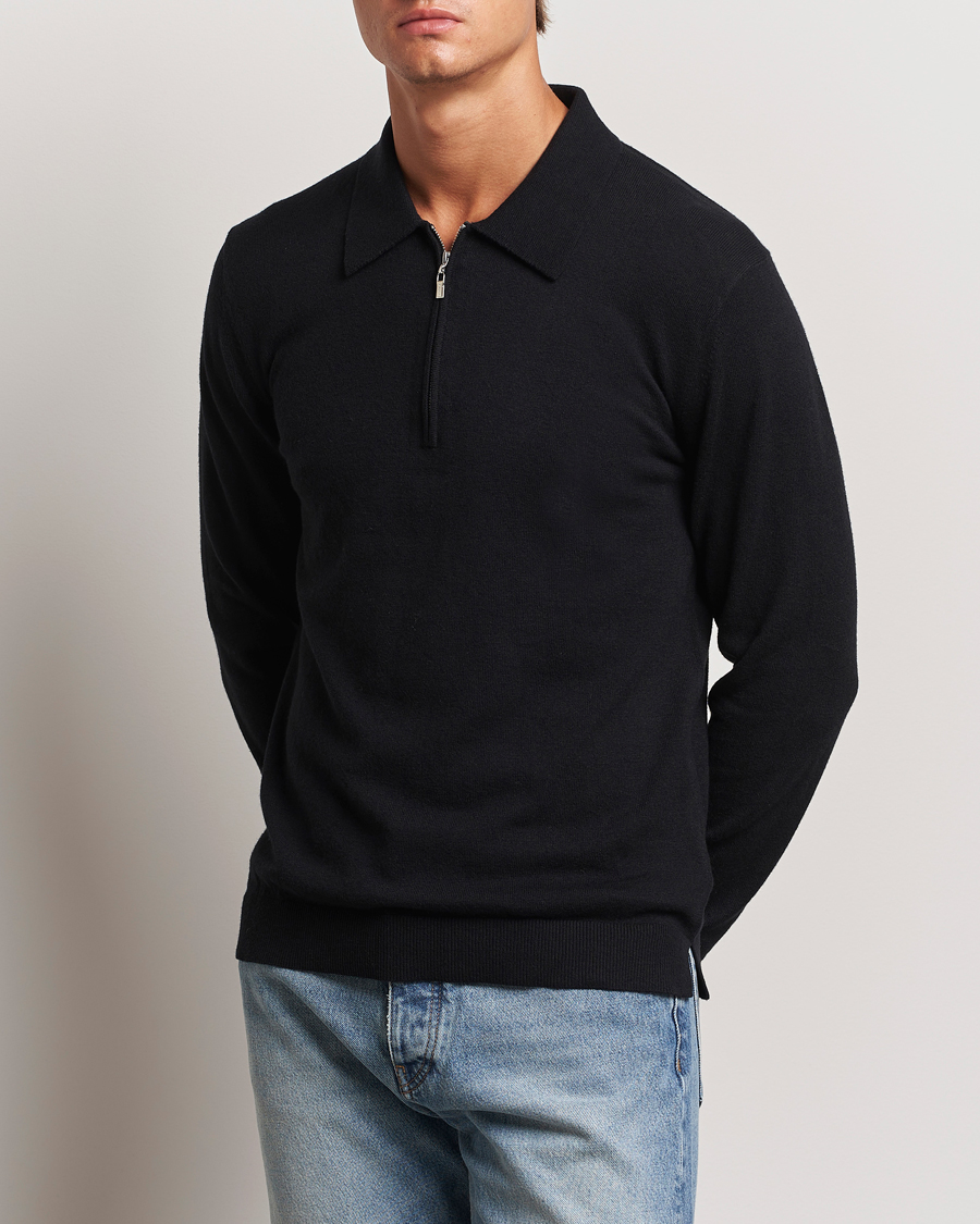 Mies |  | Tiger of Sweden | Orbit Wool/Cotton Half Zip Black