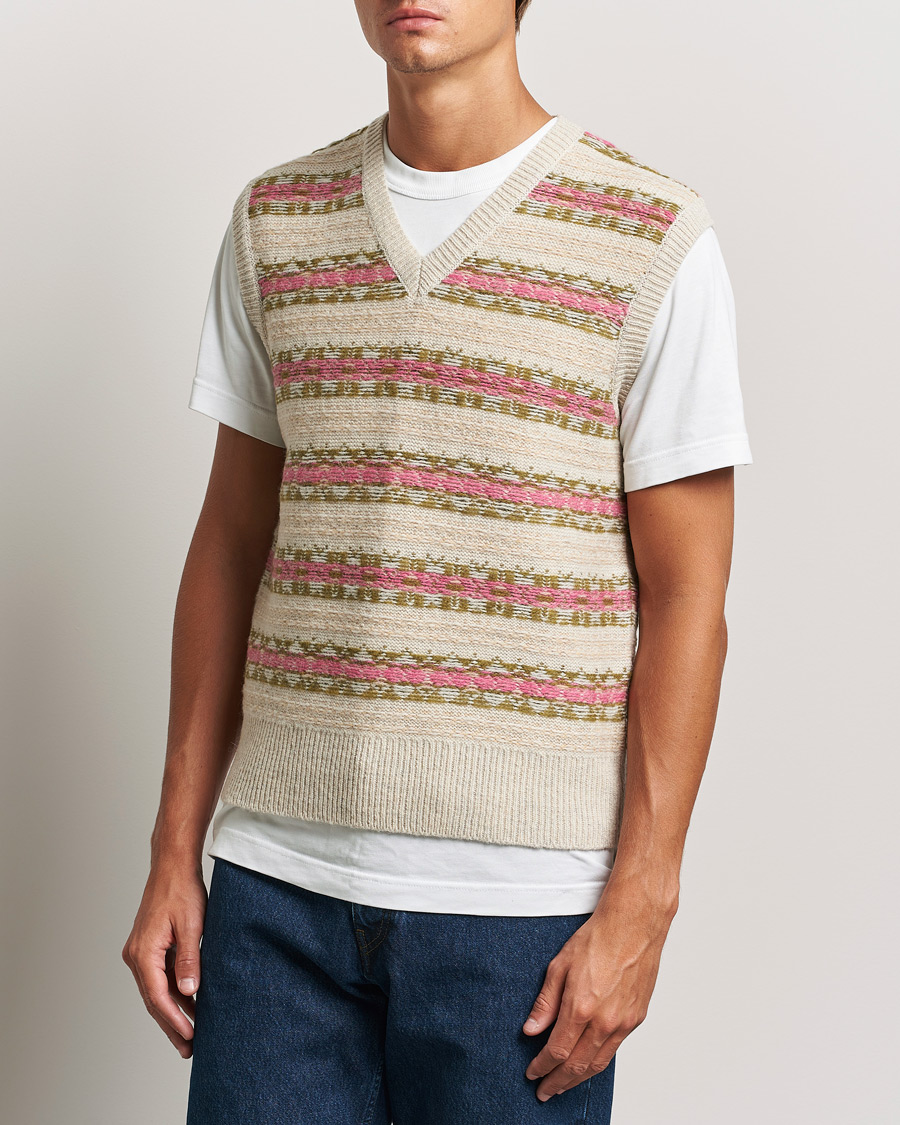 Mies |  | Tiger of Sweden | Claud Wool Fairisle Vest Seashell