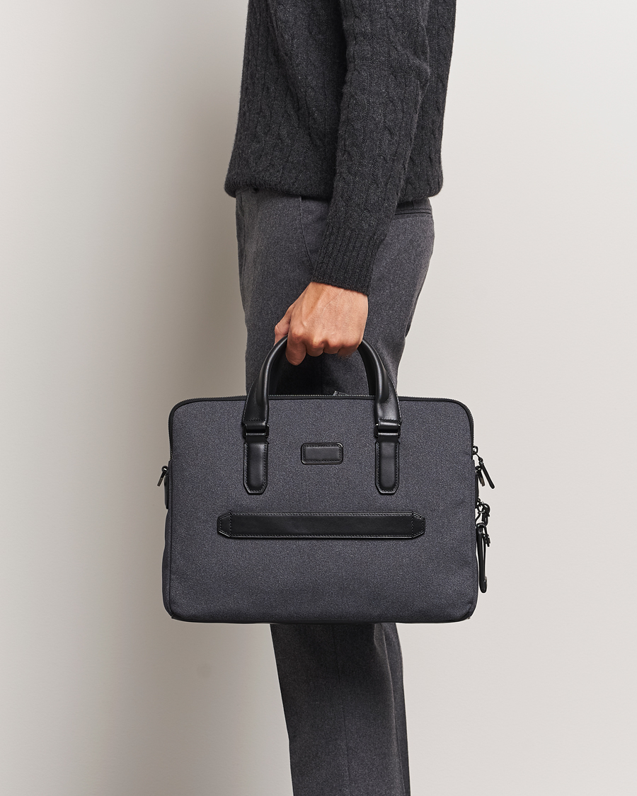 Mies |  | TUMI | Harrison Sycamore Slim Briefcase Dark Charcoal