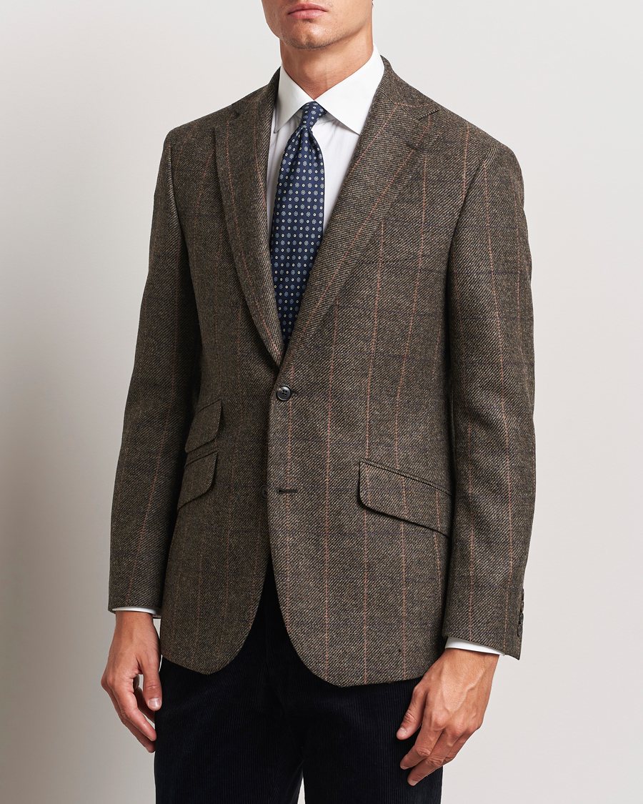 Mies | Smart Casual | Walker Slater | Edward Lambswool Windowpane Blazer Brown