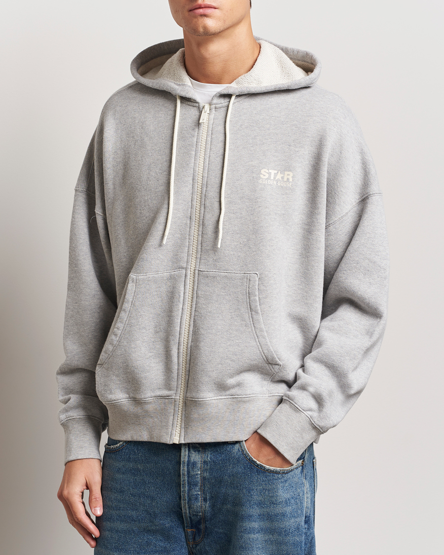 Mies |  | Golden Goose | Full Zip Hoodie Light Grey