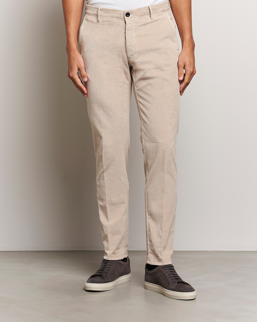 Mies | Slowear | Incotex | Slim Fit Leisure Cord Slacks Light Beige