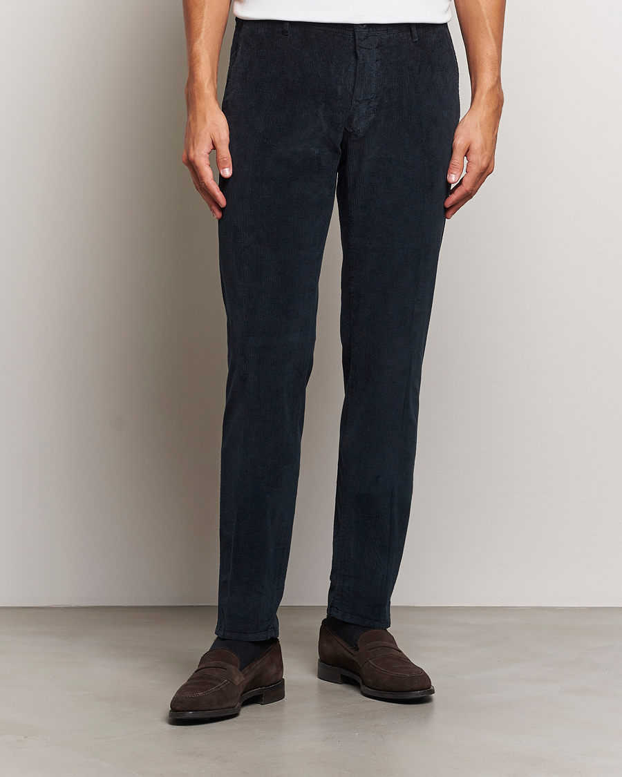 Mies | Slowear | Incotex | Slim Fit Leisure Cord Slacks Navy