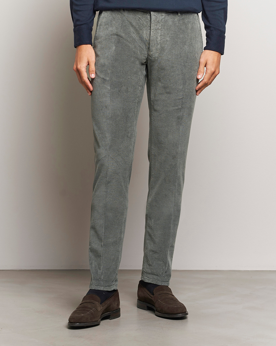 Mies | Slowear | Incotex | Slim Fit Leisure Cord Slacks Grey