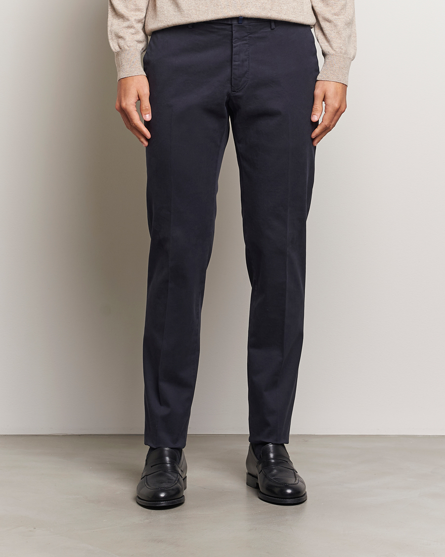 Mies |  | Incotex | Slim Fit Cotton Stretch Chinos Navy