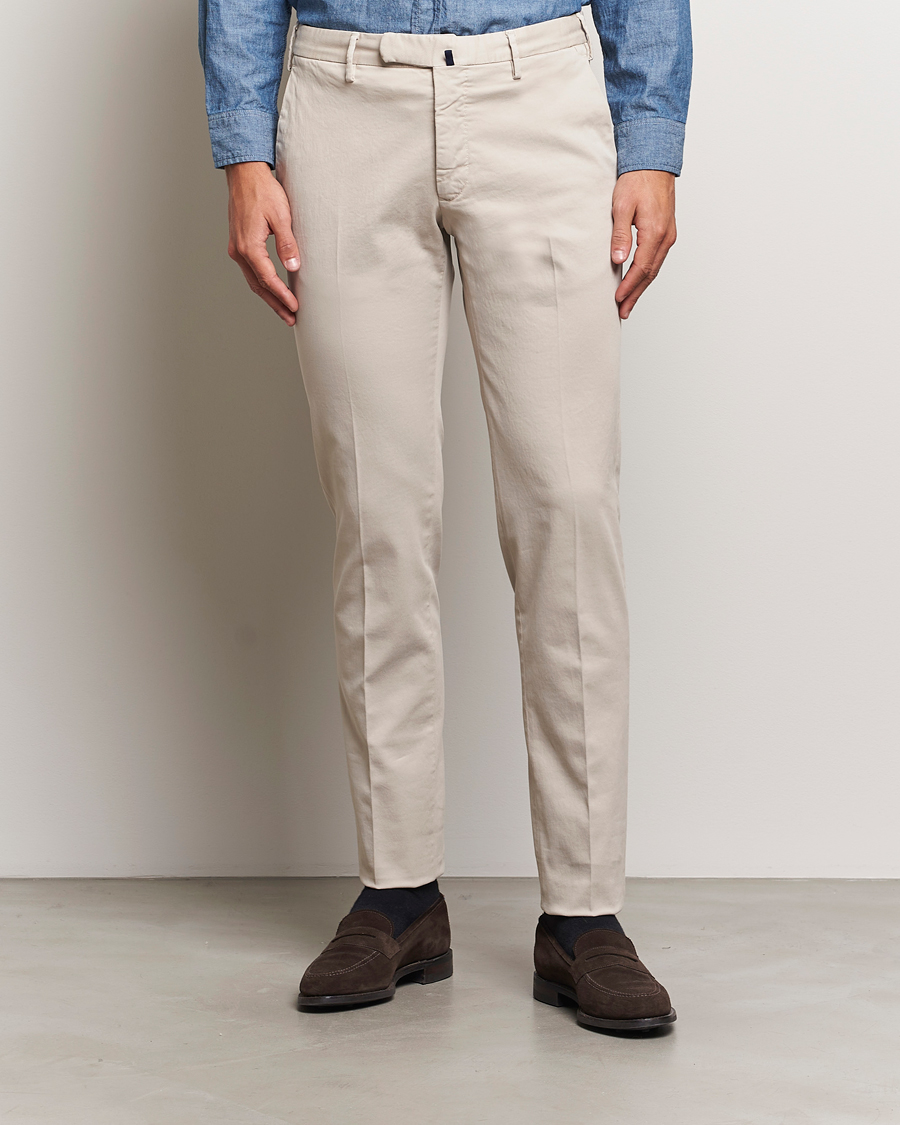 Mies |  | Incotex | Slim Fit Cotton Stretch Chinos Light Beige