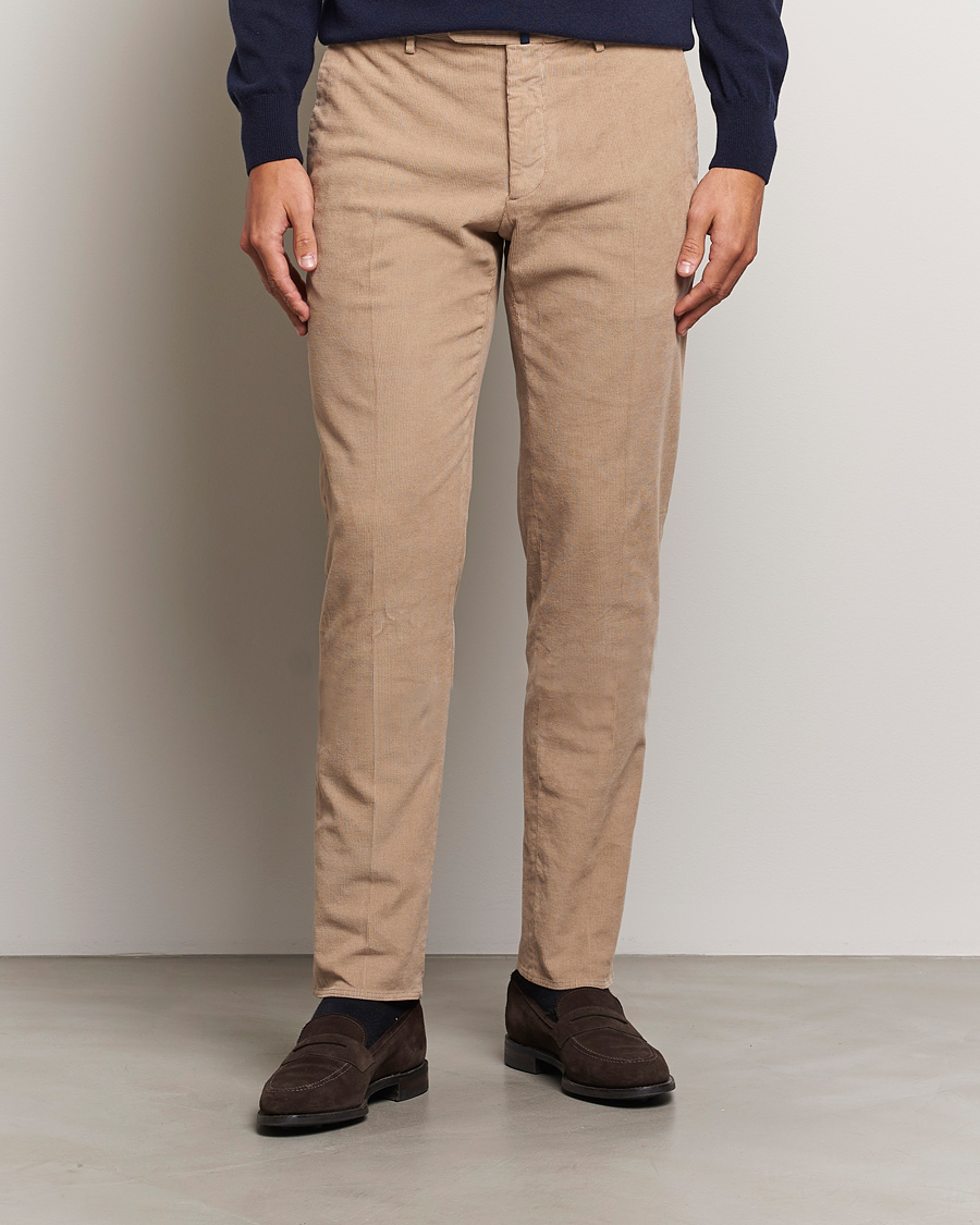 Mies | Slowear | Incotex | Slim Fit Baby Corduroy Trousers Beige