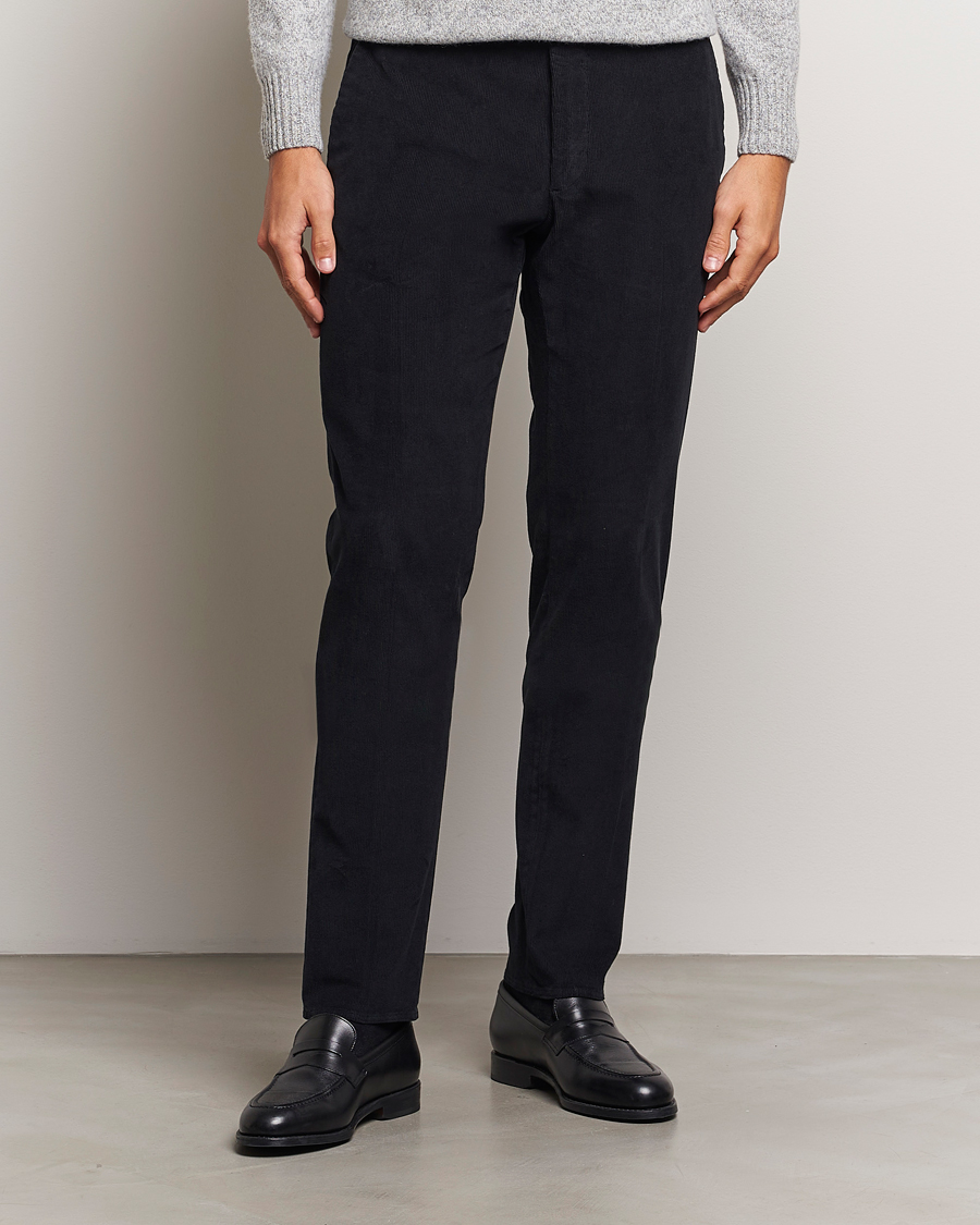 Mies | Slowear | Incotex | Slim Fit Baby Corduroy Trousers Navy