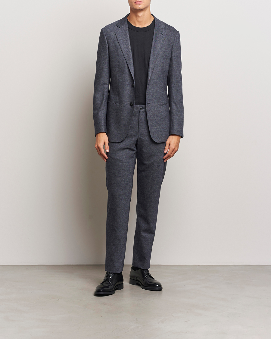 Mies |  | Giorgio Armani | Soho Wool/Cashmere Flannel Suit Navy Melange