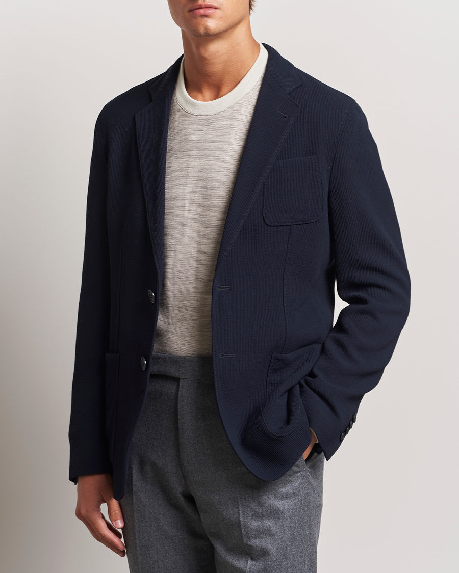 Mies |  | Giorgio Armani | Stretch Wool Blazer Navy