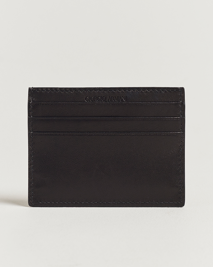 Mies |  | Giorgio Armani | Nappa Leather Card Holder Black