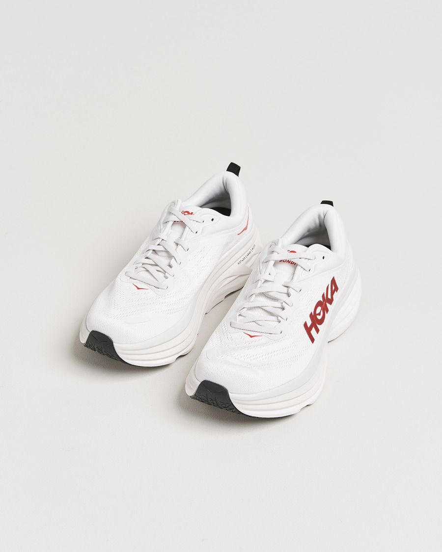 Mies |  | Hoka One One | Hoka Bondi 8 White/Vermillion