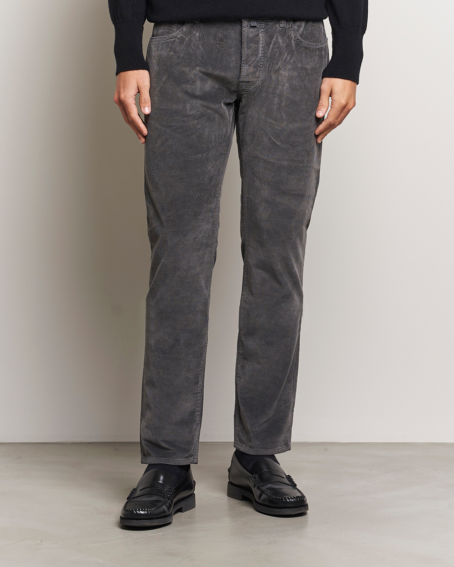 Mies |  | Jacob Cohën | Bard 5-Pocket Medium Corduroy Trousers Grey