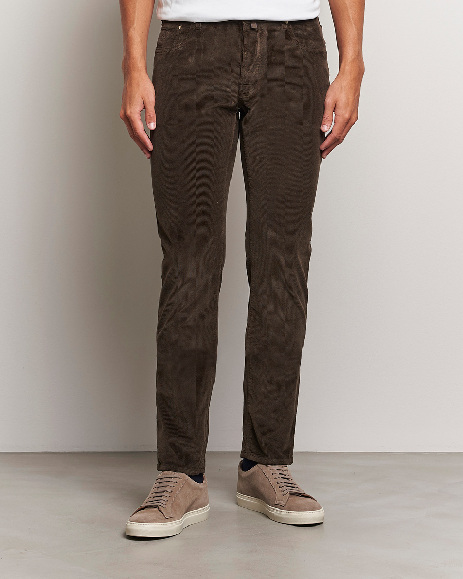 Mies |  | Jacob Cohën | Bard 5-Pocket Medium Corduroy Trousers Brown