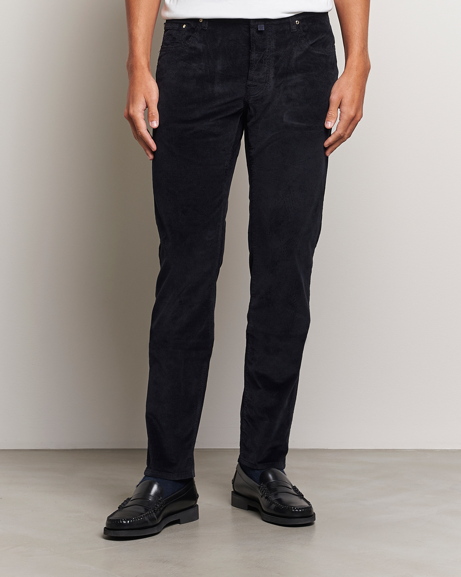 Mies | Uudet tuotekuvat | Jacob Cohën | Bard 5-Pocket Medium Corduroy Trousers Navy