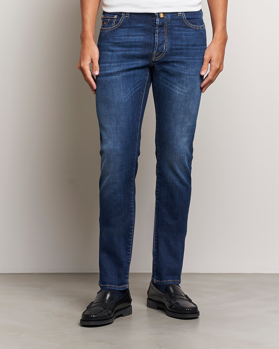 Mies |  | Jacob Cohën | Bard Slim Fit Stretch Jeans Mid Blue