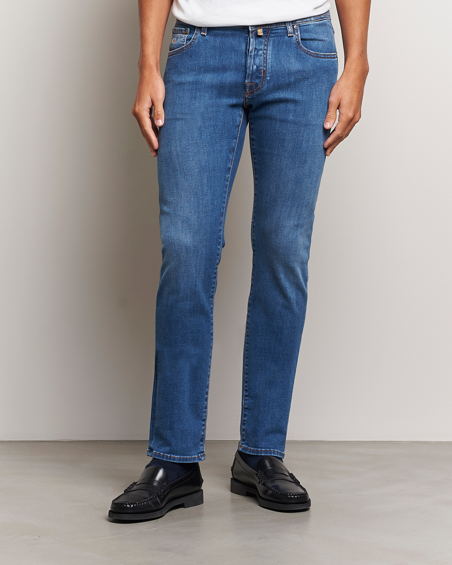 Mies |  | Jacob Cohën | Nick Slim Fit Streatch Jeans Light Blue