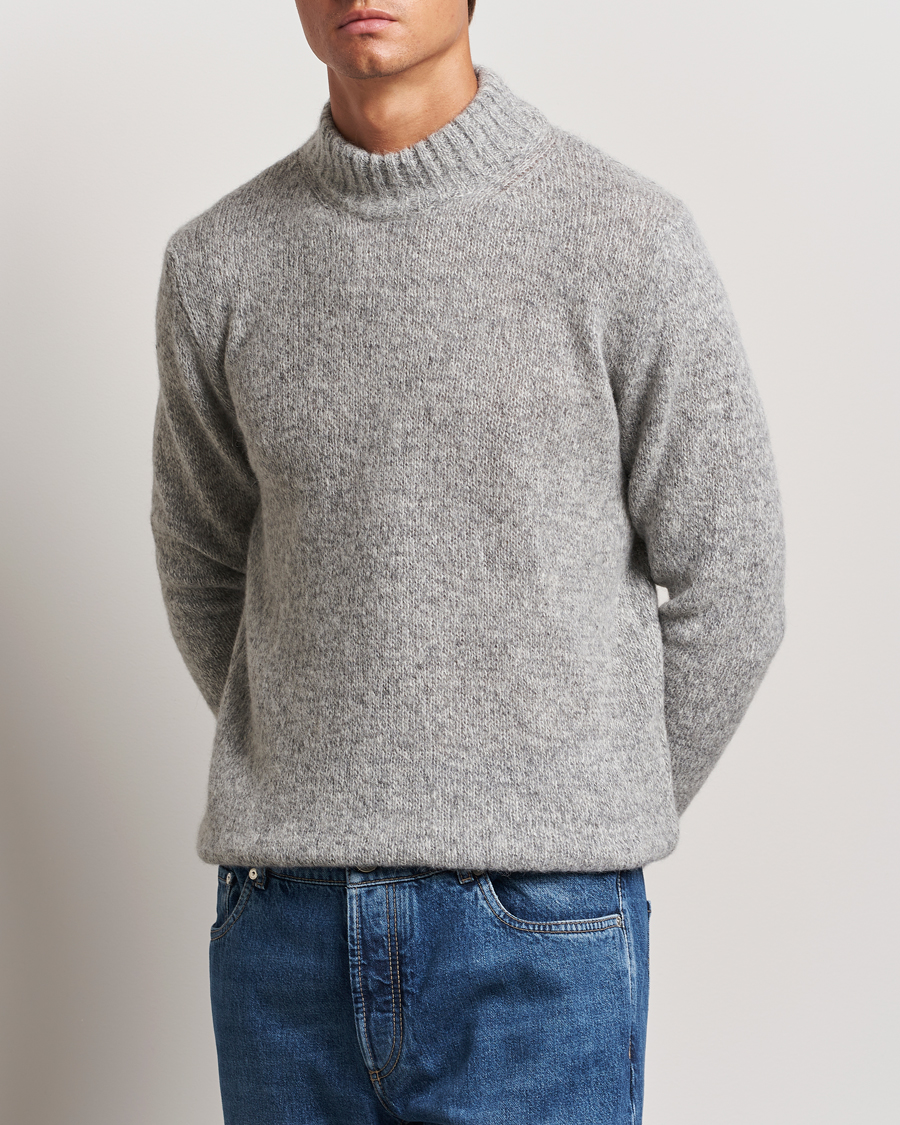 Mies | Uudet tuotekuvat | Lardini | Wool/Alpaca Knitted Sweater Grey