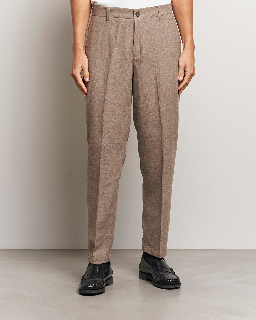 Mies |  | LES DEUX | Como Reg Wool Pants Desert Taupe Melange