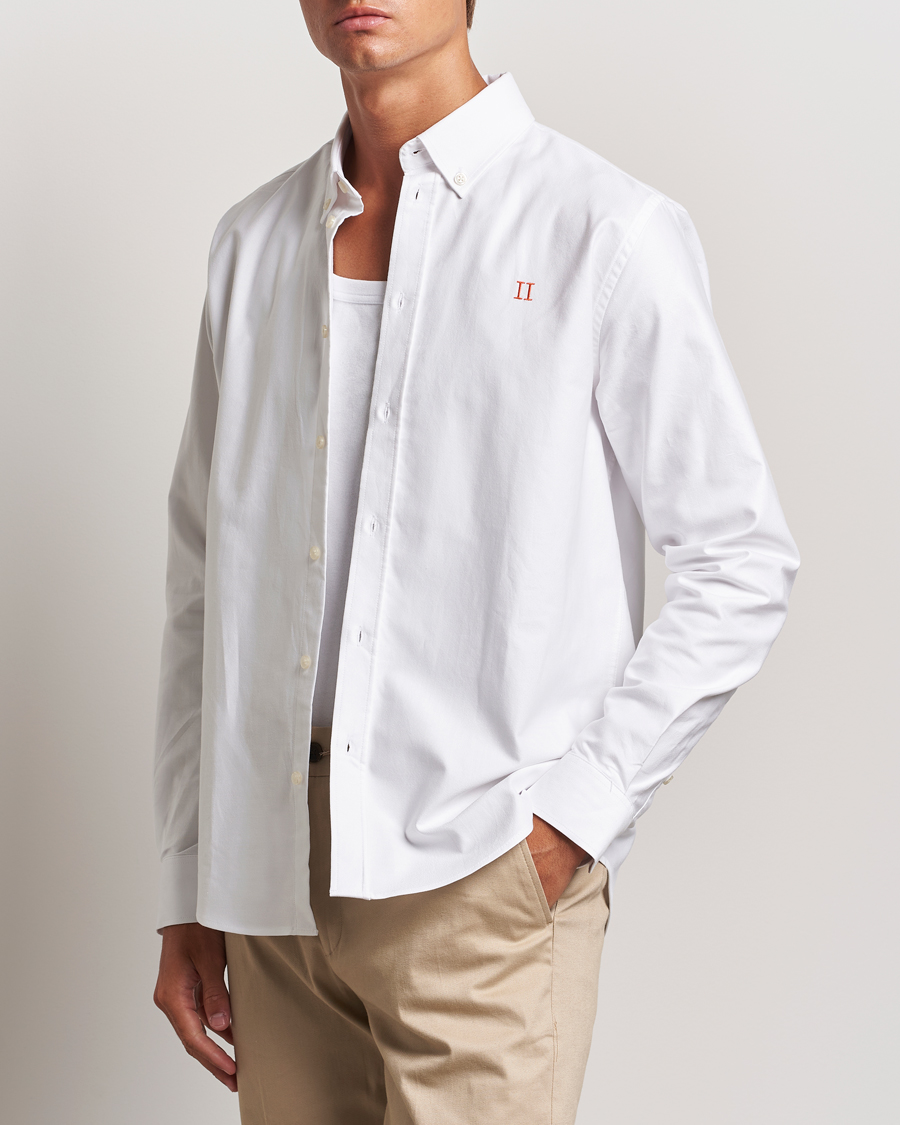 Mies | LES DEUX | LES DEUX | Konrad Contrast Oxford Shirt White