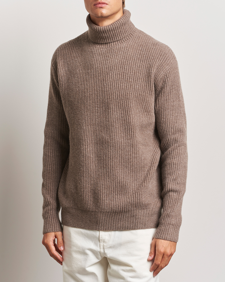 Mies |  | LES DEUX | Eddie Wool Rib Rollneck Mountain Grey Melange