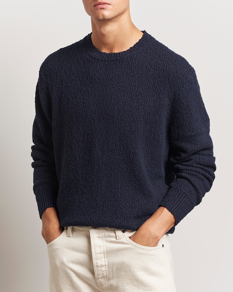 Mies |  | LES DEUX | Errol Cotton Roundneck Dark Navy