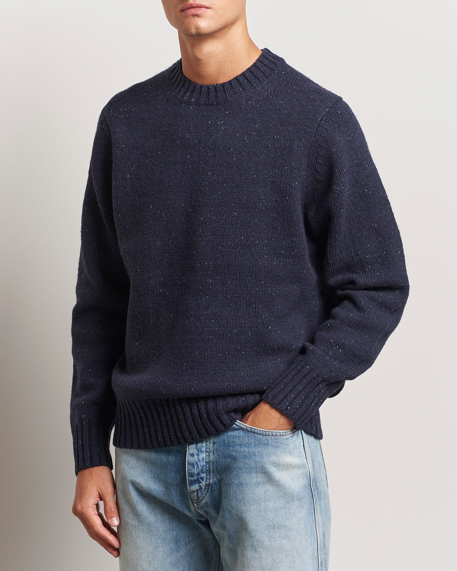 Mies |  | LES DEUX | Gary Fleck Wool Roundneck Dark Navy