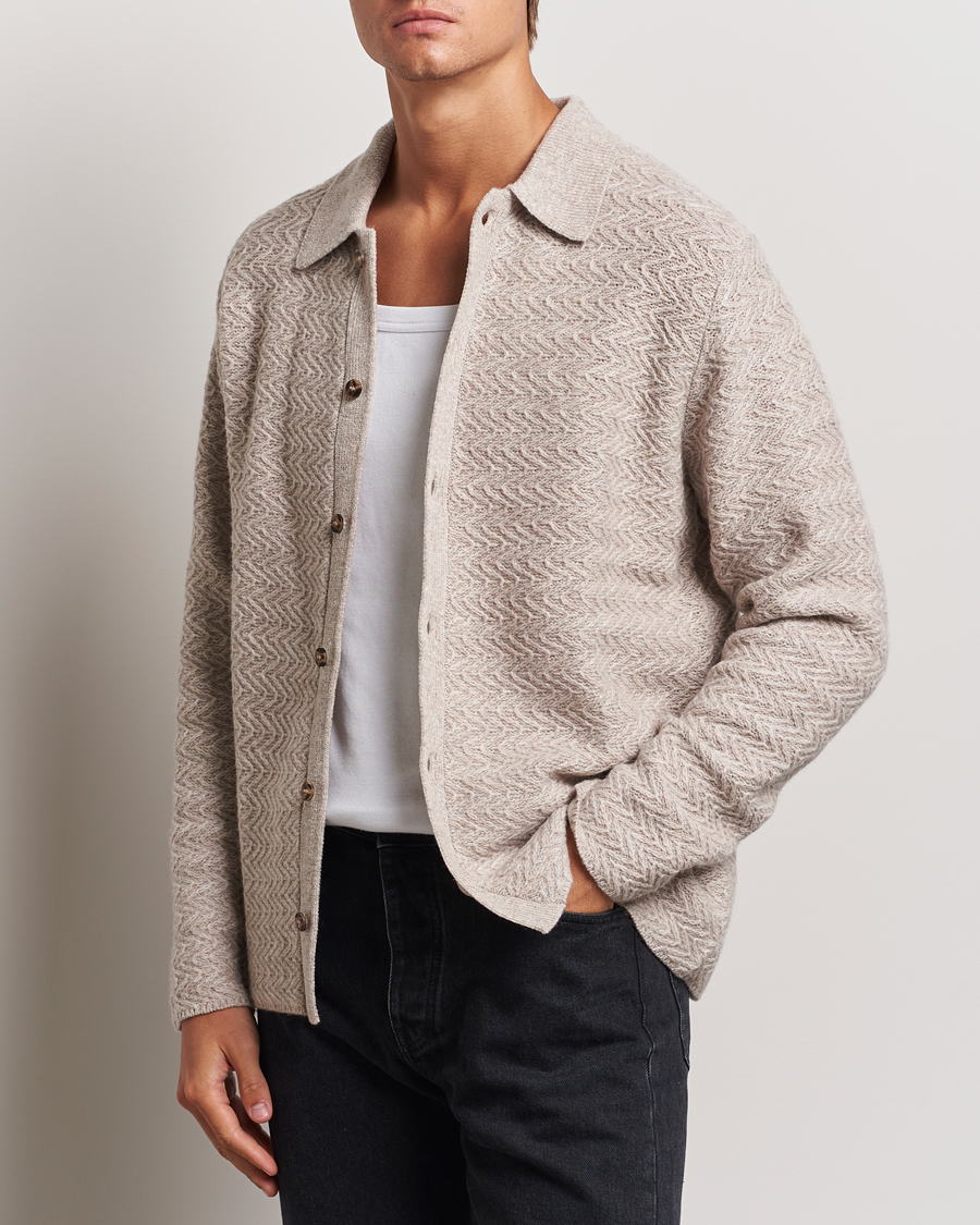 Mies |  | LES DEUX | Finnegan Knit Shirt Oatmeal Melange