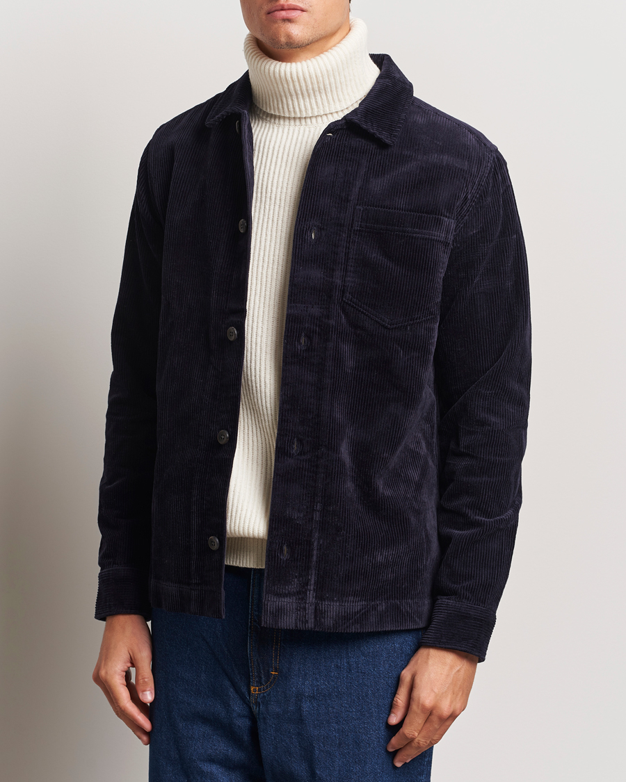 Mies |  | LES DEUX | Layton Corduroy Overshirt Dark Navy