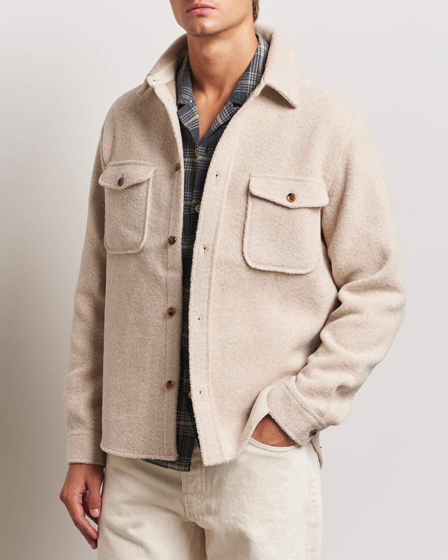 Mies |  | LES DEUX | Lennon Boucle Overshirt Ivory