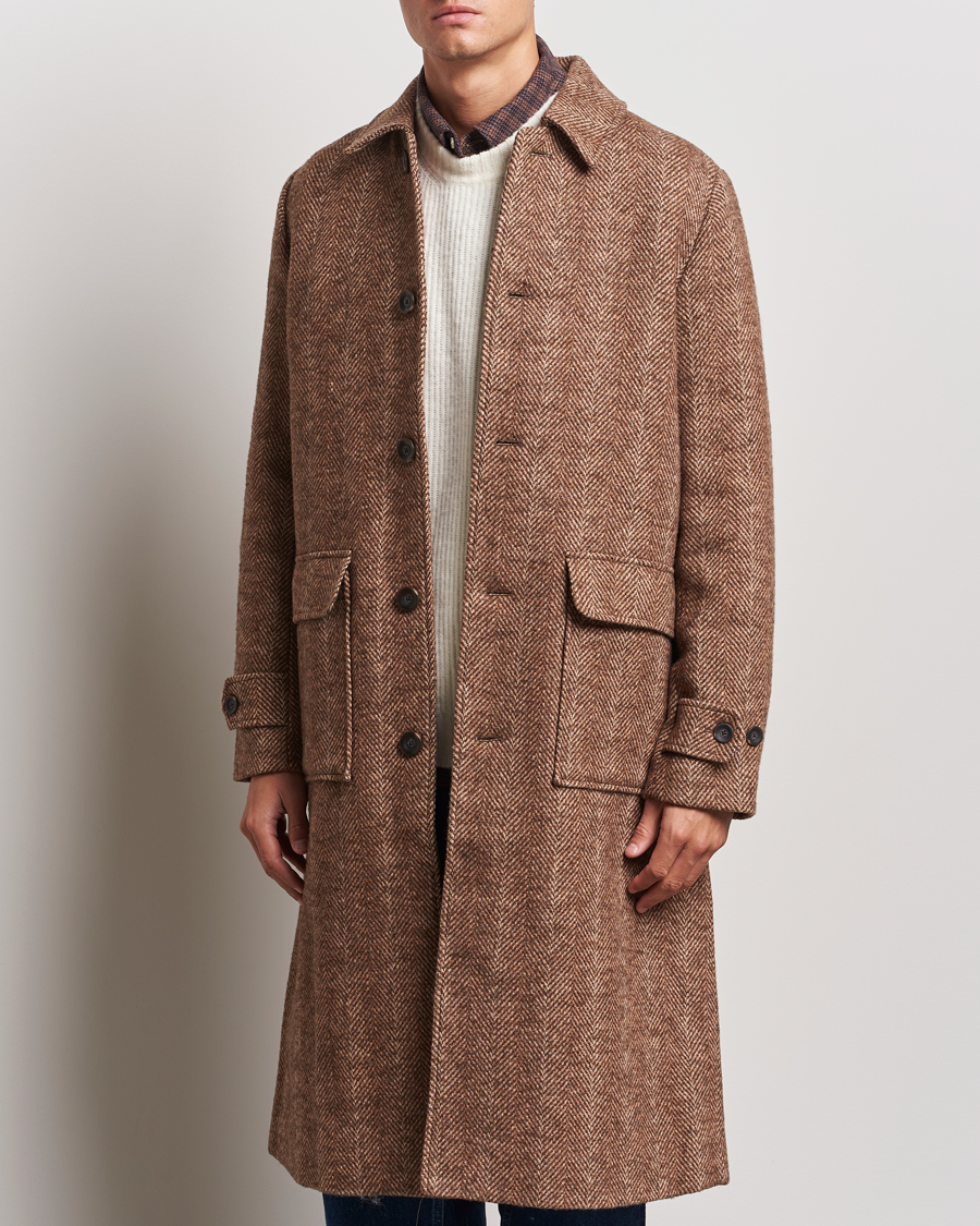 Mies |  | LES DEUX | Maximilian Herringbone Coat Coffe Brown