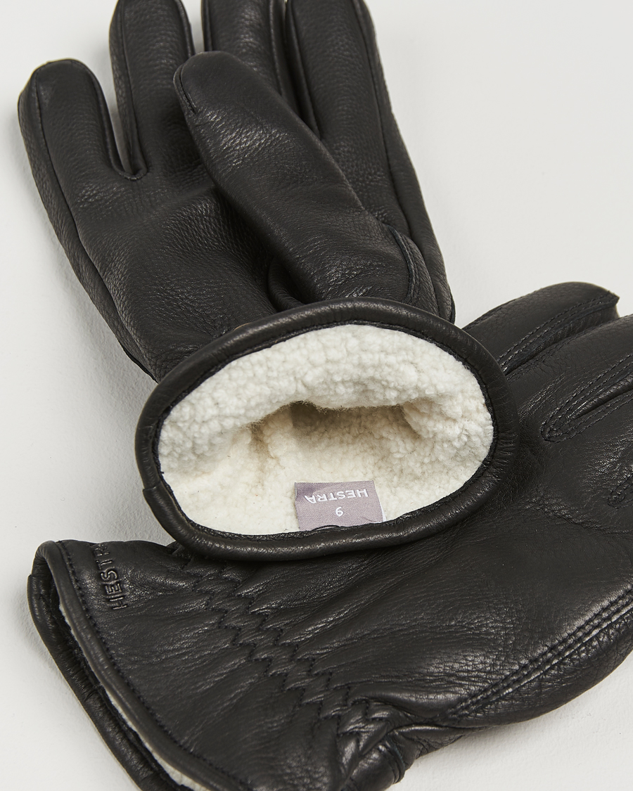 Mies |  | Hestra | Burensvik Deerskin Wool Pile Glove Black