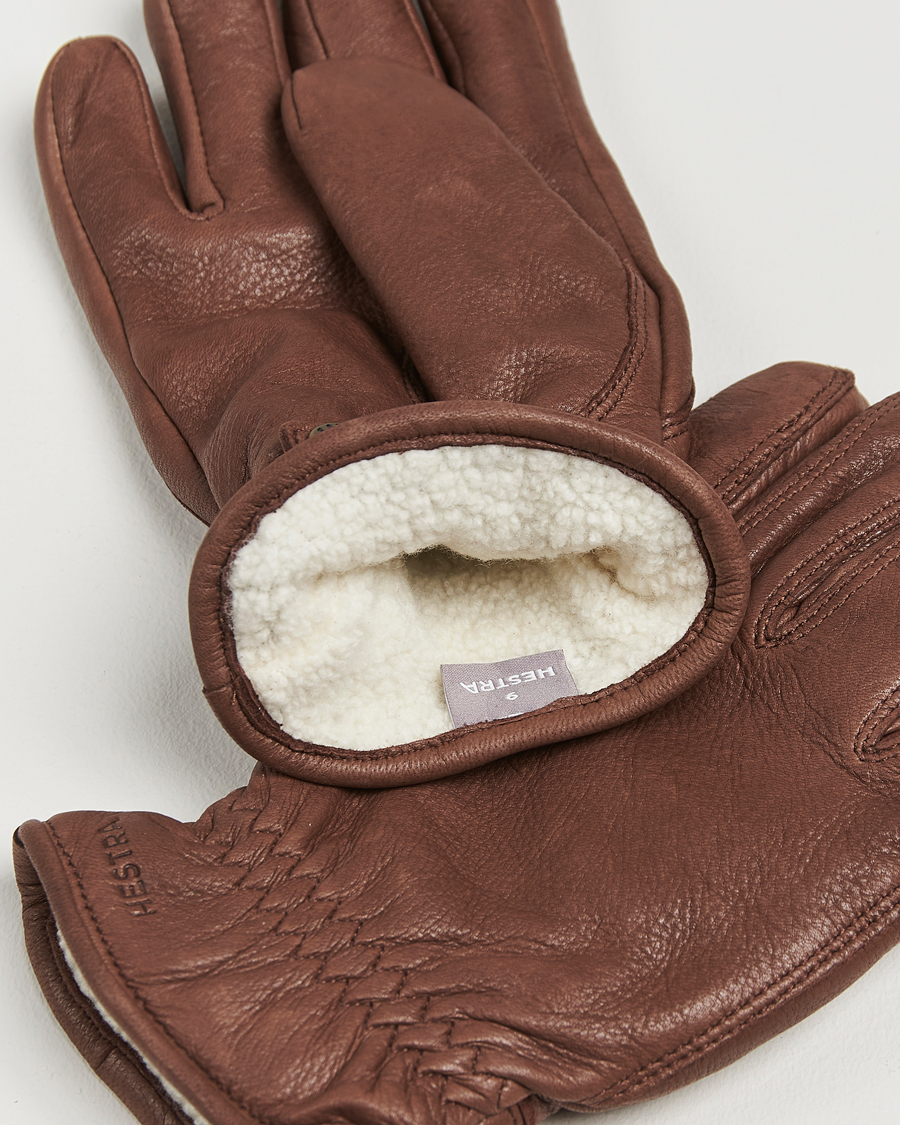 Mies |  | Hestra | Burensvik Deerskin Wool Pile Glove Cork