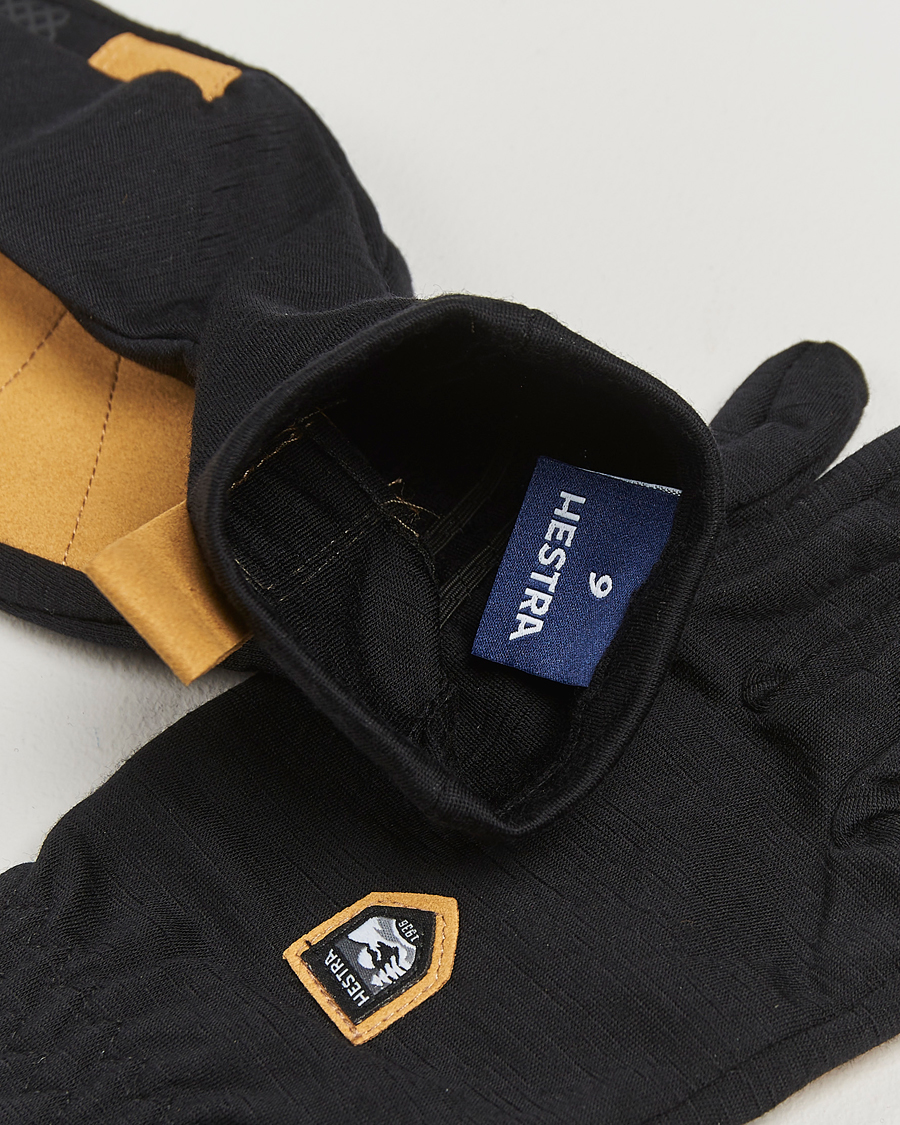 Mies |  | Hestra | Merino Windwool Liner Glove Black