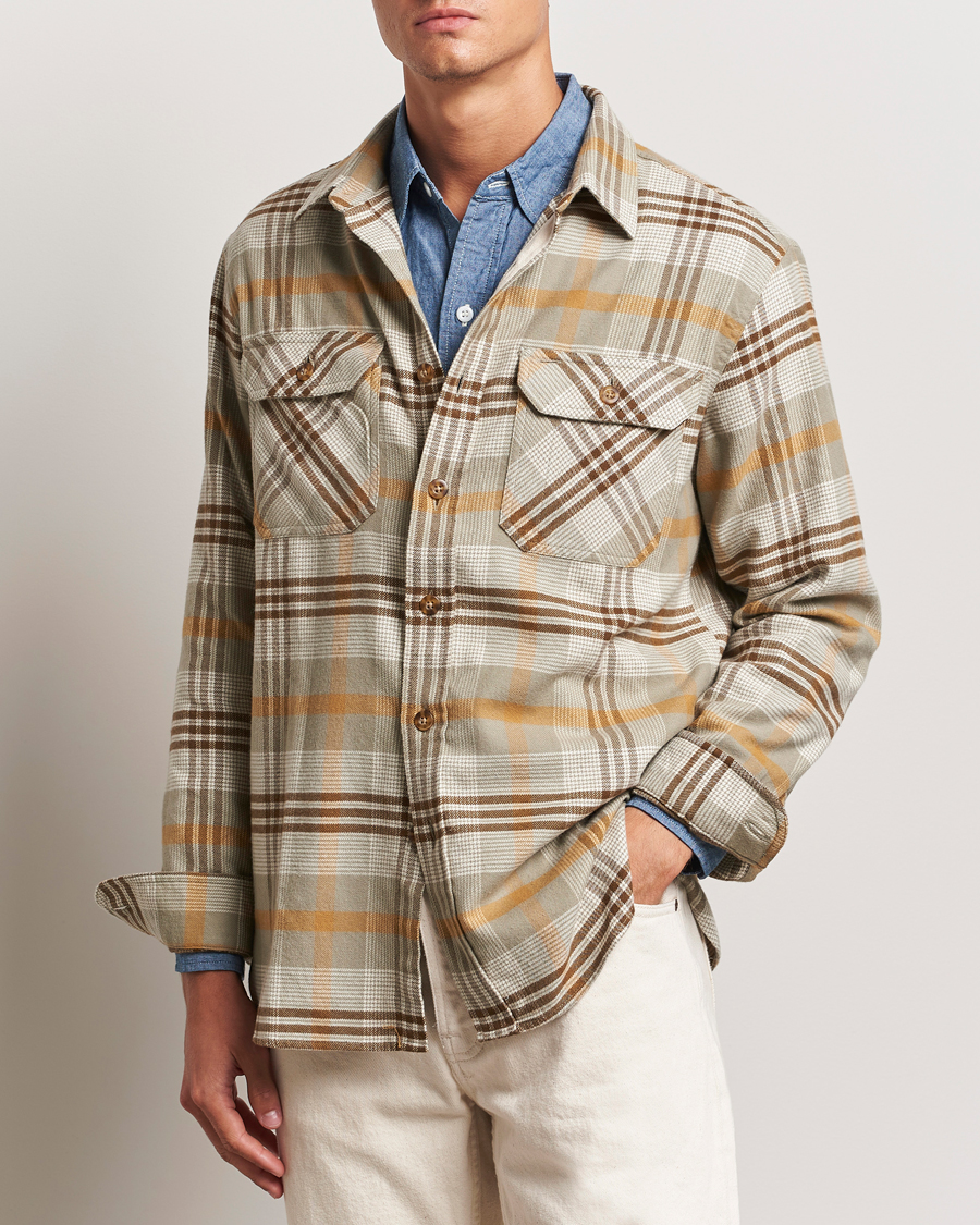 Mies |  | Pendleton | Burnside Flannel Shirt Tan Plaid