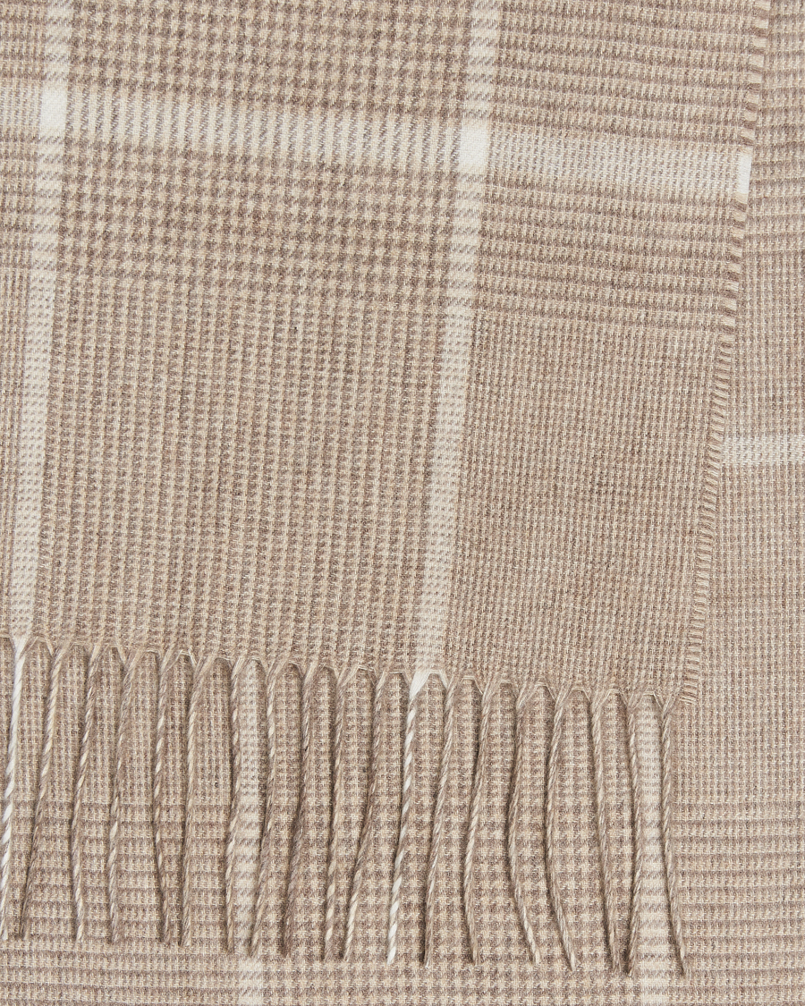 Mies |  | Piacenza Cashmere | Cashmere/Silk Overcheck Scarf Beige