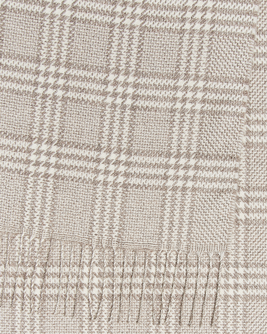 Mies |  | Piacenza Cashmere | Cashmere/Silk Houndstooth Scarf Light Beige