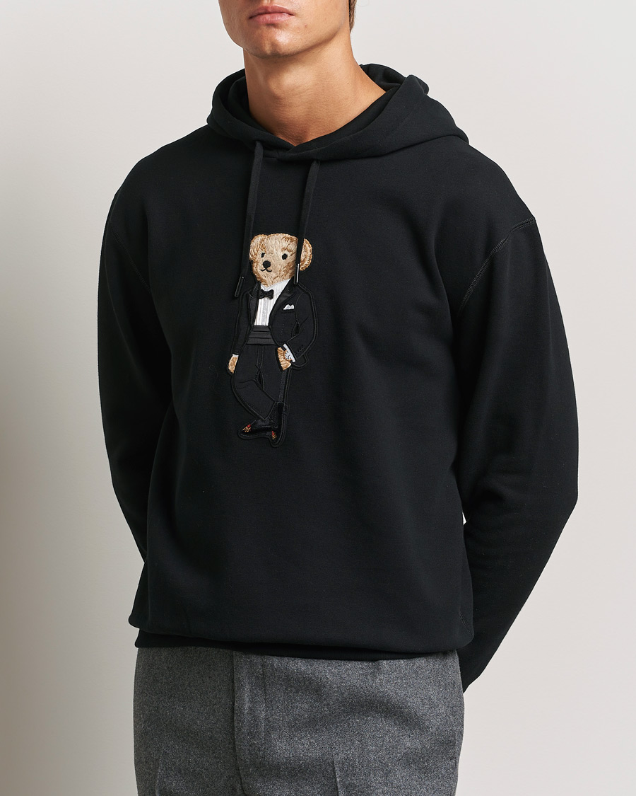 Mies |  | Ralph Lauren Purple Label | Luxury Fleece Bear Hoodie Black