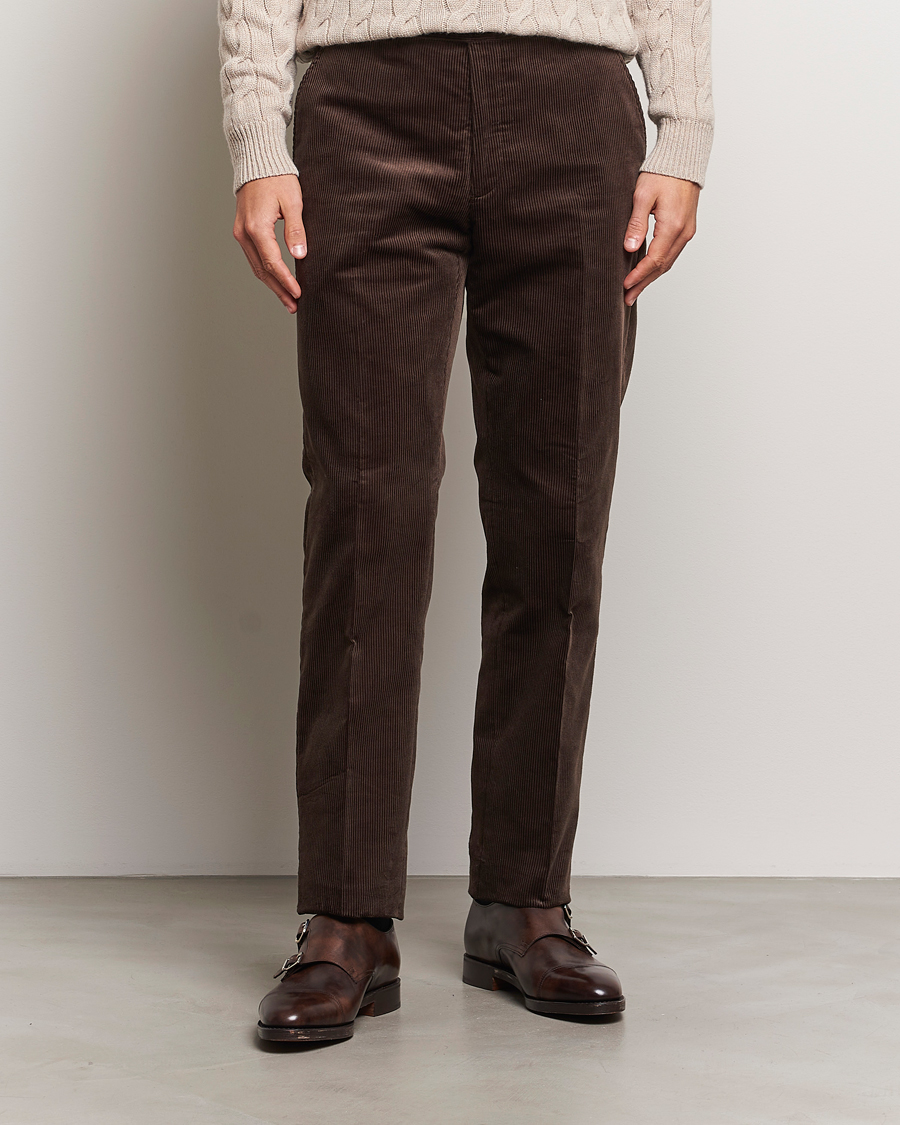 Mies |  | Ralph Lauren Purple Label | Wale Corduroy Trousers Brown