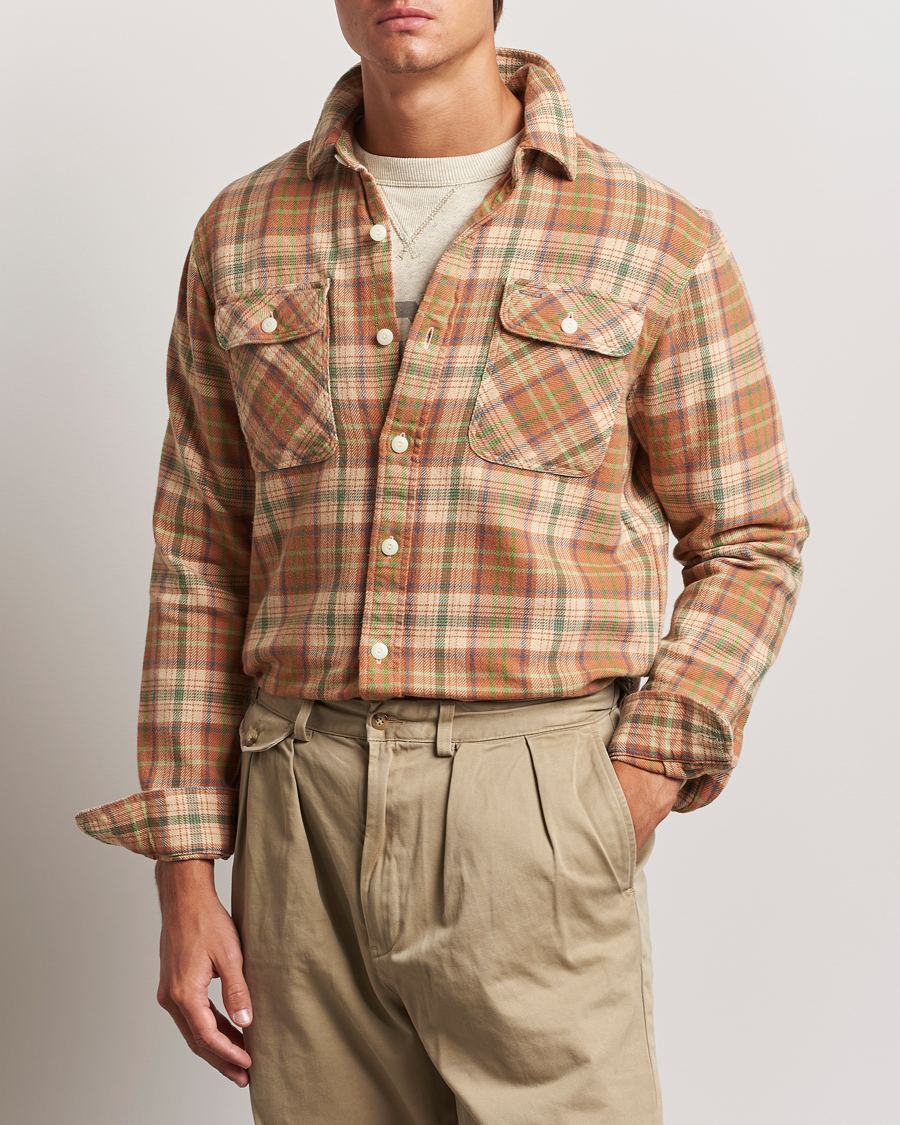 Mies |  | RRL | Matlock Plaid Shirt Orange Multi