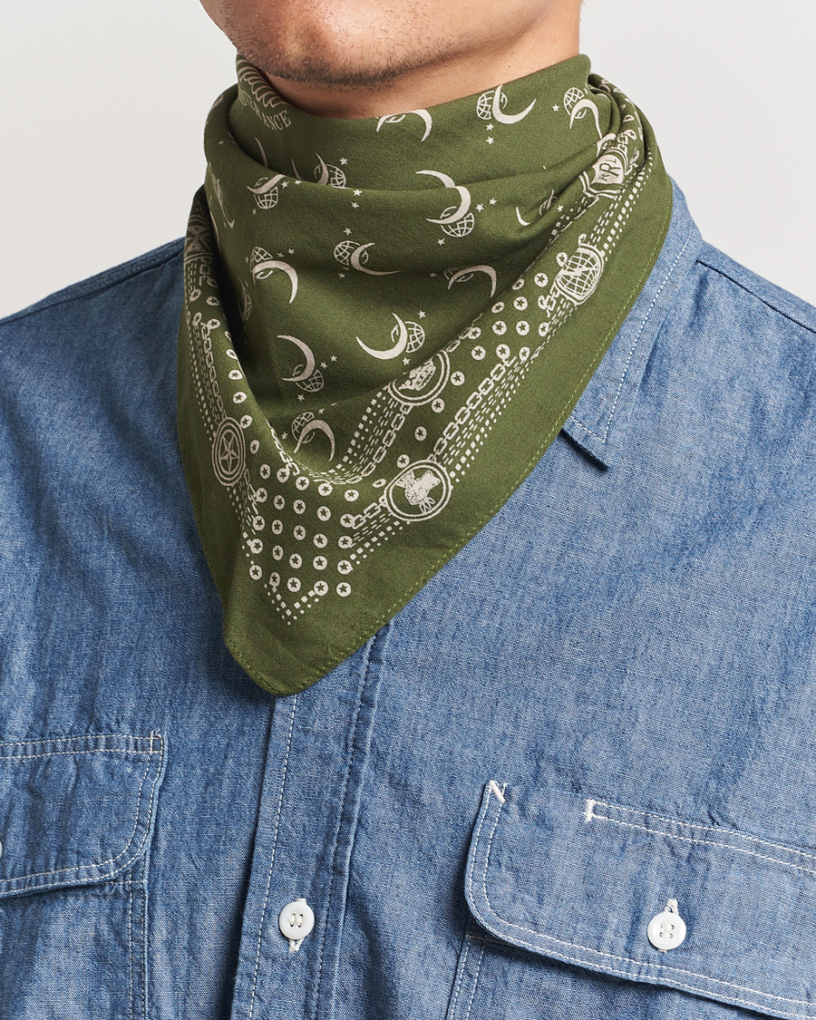 Mies |  | RRL | Flight Bandana Olive/Cream