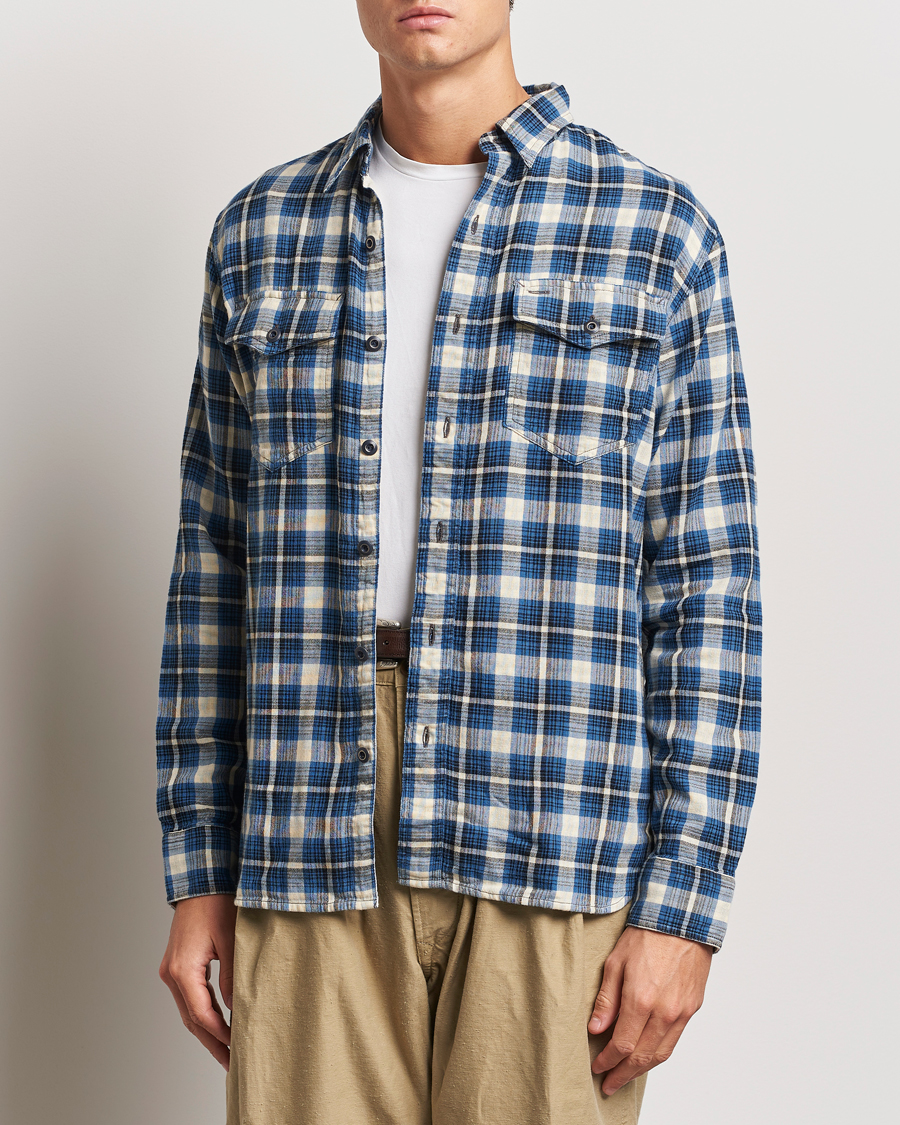 Mies |  | RRL | Herc Flannel Shirt Blue Check