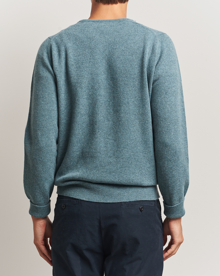 Mies | Puserot | William Lockie | Rob Lambswool Crewneck Caspian